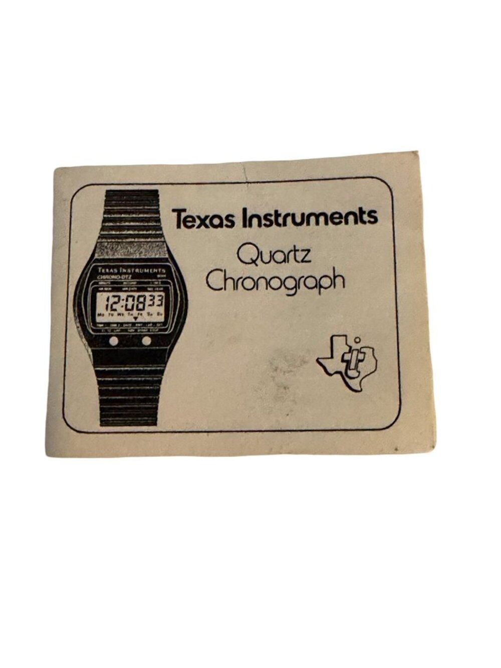 Vintage Texas Instruments G9 Quartz Chronograph Watch Instruction Manual TPD-574
